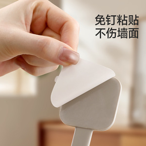 FaSoLa Wall Mounted Adhesive Hook <b>Square</b> Shape Heavy Duty Silicone Hook For Entryway <b>Key</b> Storage White Color - Product Image 3