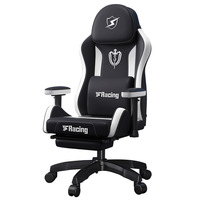 Chaise inclinable de luxe ergonomique pivotante à dossier haut de haute qualité chaise de jeu d'ordinateur de bureau à domicile réglable avec repose-pieds