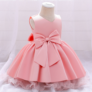 MQATZ Abito Casual Stile Principessa per Bambine, Floreale, Occidentale, da Cerimonia, al Ginocchio, in Raso, Estivo, con Decorazioni in Pizzo L1989XZ - Product Image 3