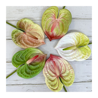 Meichun 40cm Fleurs artificielles Guanyin Lotus Anthurium au toucher réaliste pour mariage, décoration intérieure, Noël, remise de diplôme, Halloween, Nouvel An