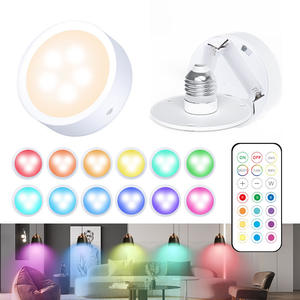 Lampe Led E26 à télécommande, fonctionnant sur piles, à couleur changeante, lampe d'ambiance pour éclairage mural de chevet - Product Image 4