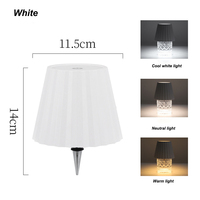 Lampe de table moderne rechargeable RVB LED sans fil à intensité variable pour bars et restaurants Entrée 5V avec 3 températures de couleur