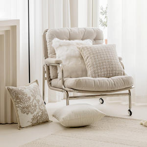 Innermor Décoration de maison de luxe Etsy Ins coussin floral beige <span class=keywords><strong>Geo</strong></span> moderne tissé Texture tissé jacquard taie d'oreiller de luxe - Product Image 2