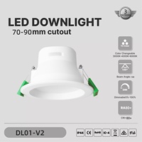 Spot encastré australien SAA 90MM 8W 10W TRI 3CCT en aluminium, lampe LED encastrée, DIMMABLE, bureau, maison, anti-éblouissement, spot de plafond