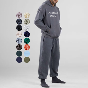 定制制造商运动裤男女通用必需品略重超大男式连帽衫和连帽衫套装 - Product Image 1