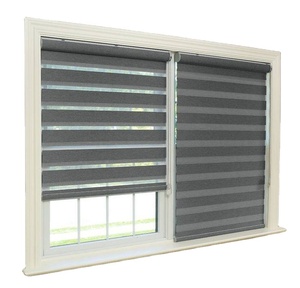 Modern Electric Smart Blind Light Filtering Roller Fabric <strong>Window</strong> <strong>Covering</strong> Horizontal Pattern for French <strong>Window</strong> Privacy Shade - Product Image 1