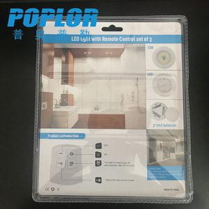 Poplor Led Night Light Round Battery Operated Remote Control With 30 Min <b>Timer</b> For Bedroom <b>Kitchen</b> Bathroom - Product Image 1