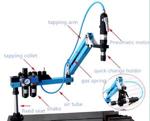 Machine de taraudage pneumatique verticale haute précision M3-M12 avec bras de taraudage et système de changement rapide - Product Image 2