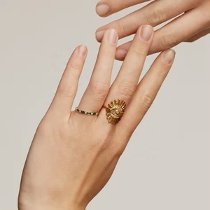 <b>Custom</b> Vintage Women's Wedding 18K Gold Plated Vermeil 925 Sterling Silver Buaguette Cubic Zirconia Certified <b>Rings</b> - Product Image 5