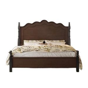 Solid Wood <b>Bed</b> Vintage American Style <b>Double</b> Platform <b>Bed</b> Durable Bedroom Furniture for Home Use - Product Image 4