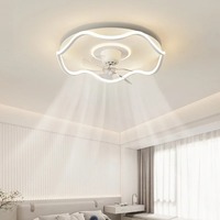 Ventilateur de plafond intelligent LED Nordic 360. Ventilateur de plafond avec lumière, télécommande, intensité réglable, pour chambre à coucher, salon, maison