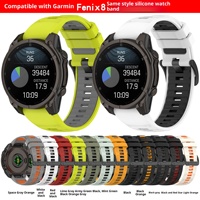 Bracelet de montre de remplacement en silicone pour Garmin Fenix8 Enduro3 Fenixe-Press Boucle Sport Design en boucle