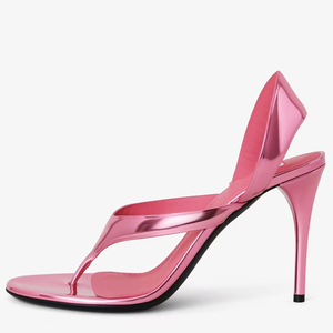 Large Size 46 Women <b>Clip</b> Toe Sandals Big Feet Party Dress Stiletto High Heels Shoes Wide Fit Back Strap Pumps - Product Image 5