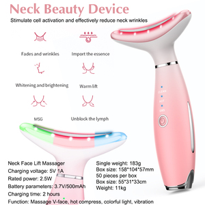 Hot Selling V-förmiges Facelift ing & <span class=keywords><strong>Cellulite</strong></span>-Entfernungs massage gerät LED <span class=keywords><strong>Photon</strong></span> & Vib rating Neck & Shoulder Device - Product Image 2
