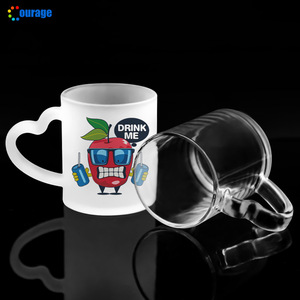 <span class=keywords><strong>Taza</strong></span> de Vidrio Transparente/Esmerilada de 11 oz para Sublimación, <span class=keywords><strong>Taza</strong></span> de Café <span class=keywords><strong>con</strong></span> Asa, Recubierta para Transferencia de Calor, Personalizable, Resistente al Calor - Product Image 3