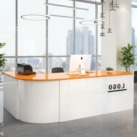 Comptoir d'accueil commercial en MDF Bar Corner Company, multifonctionnel, design moderne et épuré, couleur personnalisable, pour centre commercial et magasin de vêtements