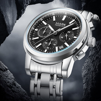 Reloj de Cuarzo para Hombre Mark Fairwhale, Acero Inoxidable, Resistente al Agua, Deportivo y Ejecutivo, con Visualización Luminosa de Fecha y Día de la Semana, FW-5056