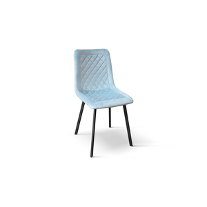 Arianna <b>Chair</b> Set Of 4 Light <b>Blue</b> Velvet Metal Legs Indoor <b>Dining</b> <b>Chairs</b> - Product Image 1