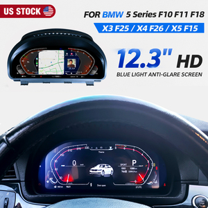 Disponibile negli USA: Quadro Strumenti Digitale LCD da 12,3 Pollici per BMW Serie 5 F10 F11 / <span class=keywords><strong>X3</strong></span> <span class=keywords><strong>F25</strong></span> / F26 / F15, CarPlay Wireless, Linux Plug & Play - Product Image 1