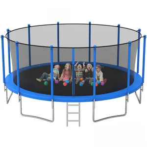 Commercial Fitness Indoor Trampoline Park Equipment For Big Kids 8ft-10ft Steel Frame For Home And Amusement Park For Girls