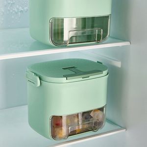 Bac à glaçons pour congélateur, moule à glace pour boissons, libération facile des glaçons par pression, conception avec couvercle hermétique, avec bac de collecte, pelle à glace et 2 plateaux à glaçons - Product Image 4