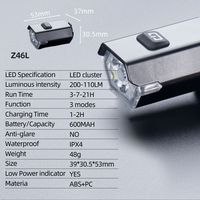 Mini lampe frontale LED pour vélo USB, étanche, pour la conduite nocturne, portable, en ABS et PC, montage sur guidon, rechargeable