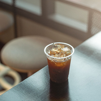 Nouveaux gobelets en plastique PET jetables personnalisés avec couvercle pour boissons froides, café, eau, lait, emballage de boissons