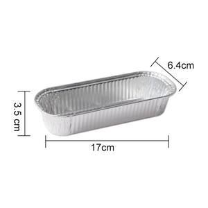 Bandeja desechable de papel de aluminio rectangular de 17x6.4x3.5cm para freidora de aire y uso en pícnic - Product Image 1