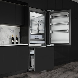 Réfrigérateur encastrable en acier inoxydable de 30 pouces, 452 L, avec machine à glaçons et distributeur d'eau, classe énergétique 1, idéal pour appartements et foyers - Product Image 1