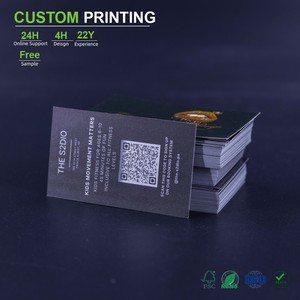 Carte de visite en carton épais blanc, impression offset recto-verso, finition plastifiée, logo personnalisé, papier pour la promotion de la marque - Product Image 1