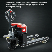 Chariot élévateur tout-terrain 5T entièrement électrique pour usine, haute capacité de charge, freinage intelligent antidérapant, système de levage renforcé et durable