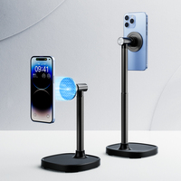 Support de téléphone de bureau en alliage d'aluminium X66 magnétique, flexible, réglable en angle et en hauteur pour smartphone