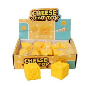 Popular Giant Cheese Slow <b>Rebound</b> Squishy Toy Soft PU Simulation Food Toy Stress Relief Squeeze Decompression Unisex 14 Years - Product Image 2