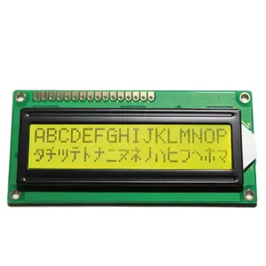 Lcd 1602 16x2 karakter modul layar Lcd 3V 5V layar biru kuning hijau