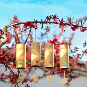 Carillon à vent de style chinois haut de gamme, cloche rétro en bambou à tenir à la main pour la méditation, la guérison et le yoga - Product Image 4