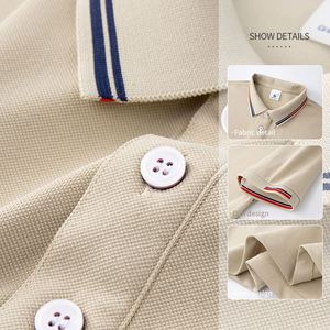 เสื้อโปโลชายคอปกปักโลโก้ตามสั่ง เสื้อยืดโปโลสำหรับตีกอล์ฟ ผ้าฝ้าย ระบายอากาศ แขนสั้น ขายส่งเสื้อโปโลชาย - Product Image 2