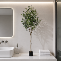 Arbre d'olivier artificiel de 180 cm en pot, article très demandé à l'international, pour la décoration intérieure au sol et la personnalisation de l'aménagement paysager