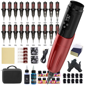 High Quality Wireless <b>Rotary</b> Tattoo <b>Machine</b> Set Complete Ink and Needle Kit Premium Tattoo Equipment for Body Art Use - Product Image 2