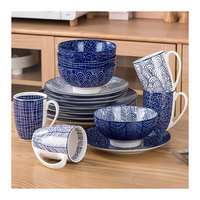 Ensemble d'assiettes à dîner en porcelaine moderne en gros, forme ronde, pour la vaisselle et les décorations de fête