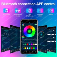 Contrôleur de musique intelligent LAMPOW 600 MHz de haute qualité avec télécommande sans fil via application, pour pixels et dégradé de couleurs, 3 canaux, portée 15 m