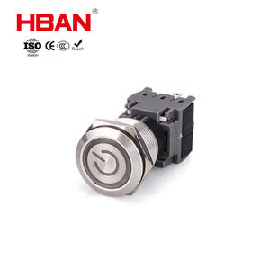 HBAN ABS 플라스틱 푸시 버튼 스위치 22mm IP65 점등형 5A 250V 래칭/순간식 해양 의료용 - Product Image 2