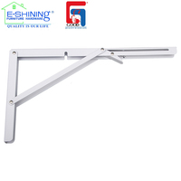 Étagère de rangement murale pliable en acier robuste noir/blanc, capacité 150 kg, pour cuisine et hôtel