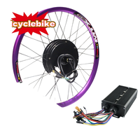 Kit de conversion de moto électrique 48V 1500W, moteur de moyeu de roue arrière sans balais, batterie au lithium 24 pouces 30Ah, jante en aluminium MTX, écran LCD rotatif