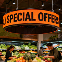 Application d'affichage dynamique pour commerçants, écran d'affichage matriciel flexible à LED pour intérieur, édition en temps réel du texte, des images et des vidéos, pour les centres commerciaux