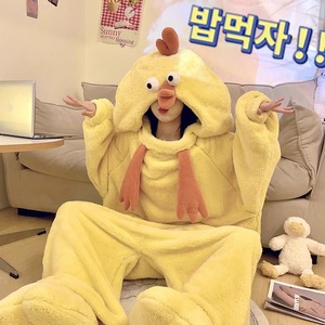 Cosplay piccolo giallo pollo Kigurumi pigiama pigiama di pollo giallo cartone animato pigiama pigiama con cappuccio tutina pigiama per adulti pigiama - Product Image 3