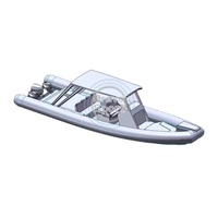 Bateau pneumatique semi-rigide de luxe Bravo Sport personnalisable de 8,6 m (26 pieds) en PVC Hypalon, modèle 860