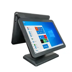 15inch tất cả trong một máy POS cảm ứng điện dung màn hình tự dịch vụ tiền mặt đăng ký cho siêu thị