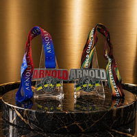 Medaglie Personalizzate per Bodybuilding con Logo Personalizzato, Basso MOQ, Stile Arnold Classic, Medaglie Premio in Metallo per Competizioni Fitness