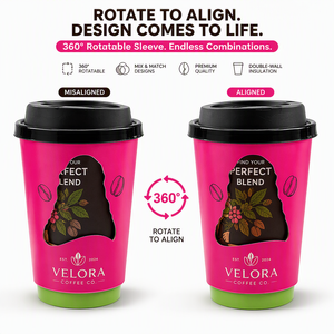 Vaso de Papel Biodegradable de Doble Pared Giratorio, Sin Blanquear, con Tapa, Tamaño Personalizado, para Tiendas Gourmet, Empaque Premium para Bebidas - Product Image 6