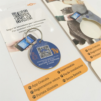 Étiquette d'identification numérique pour animaux de compagnie avec code QR NFC, collier de suivi intelligent pour chats et chiens